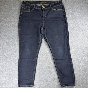 Copperflash Jeans Women's Size 20w High Rise Slim Straight Dark Wash Denim